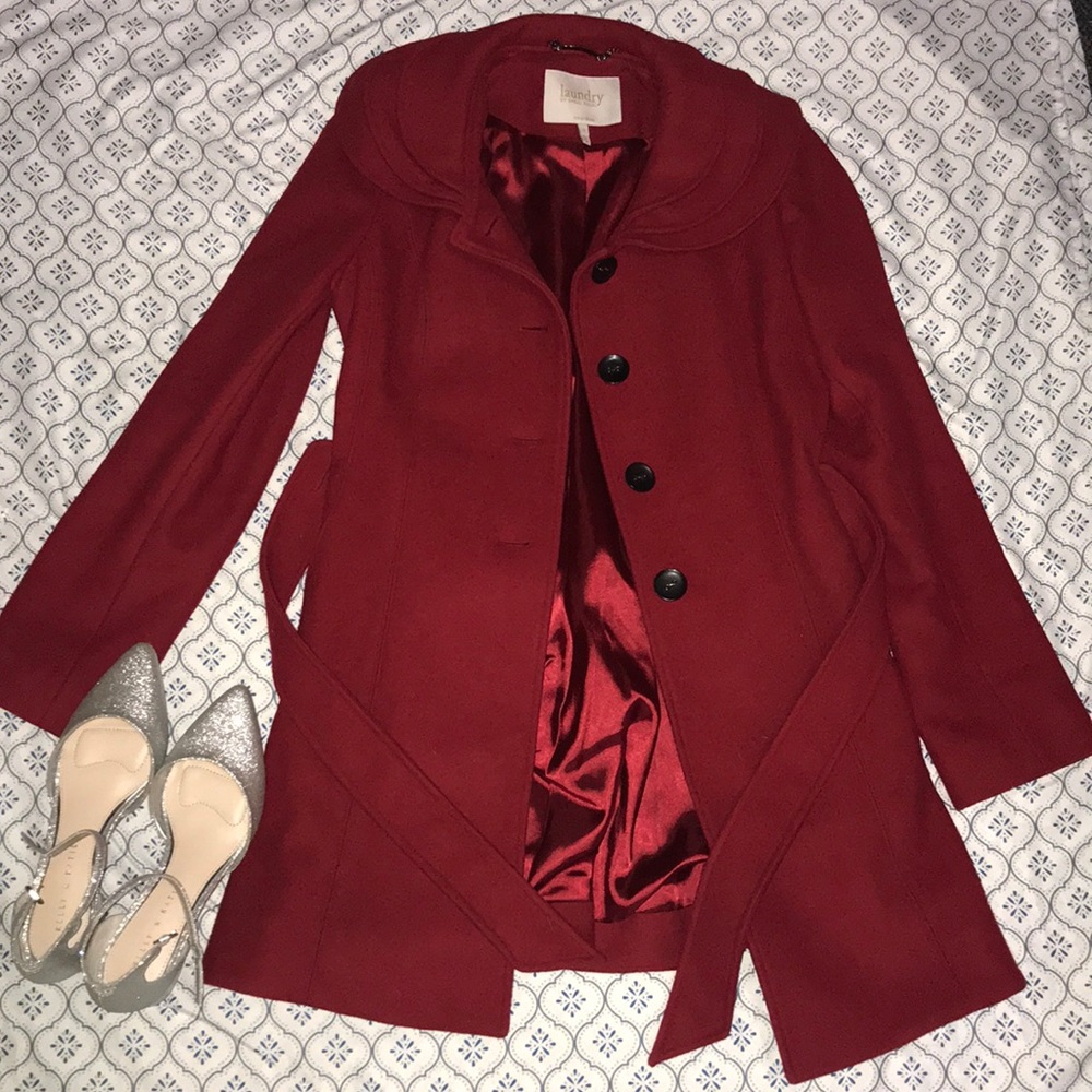 LAUNDRY BRAND STYLISH RED COAT